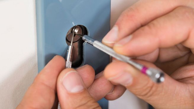 A lock being picked